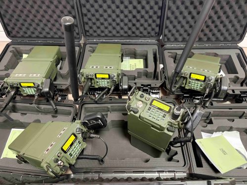 FCS PRC-117G UV DUAL BAND Hi-Power CNC Aluminum Shell HARRIS Radio W/KDU 20W Full Set